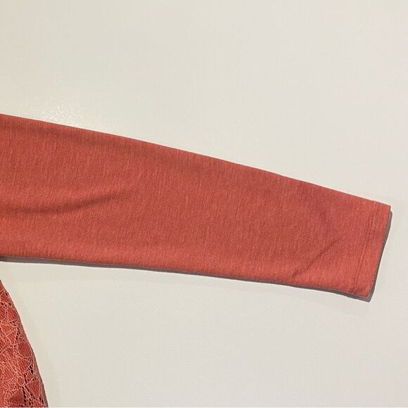 LOGO Lounge By Lori Goldstein Zip Front Cardigan W/ Lace Back Women's Size M - Picture 7 of 16